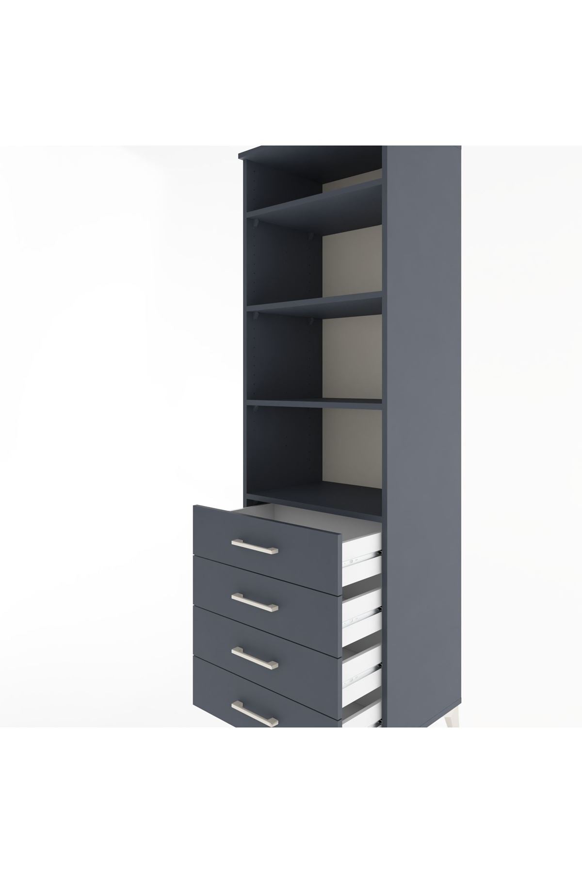 Hyperion Dolap 4 Raflı 4 Çekmeceli 60x44x195 - S59M098V5B
