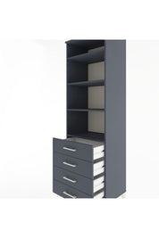 Hyperion Dolap 4 Raflı 4 Çekmeceli 60x44x195 - S59M098V5B
