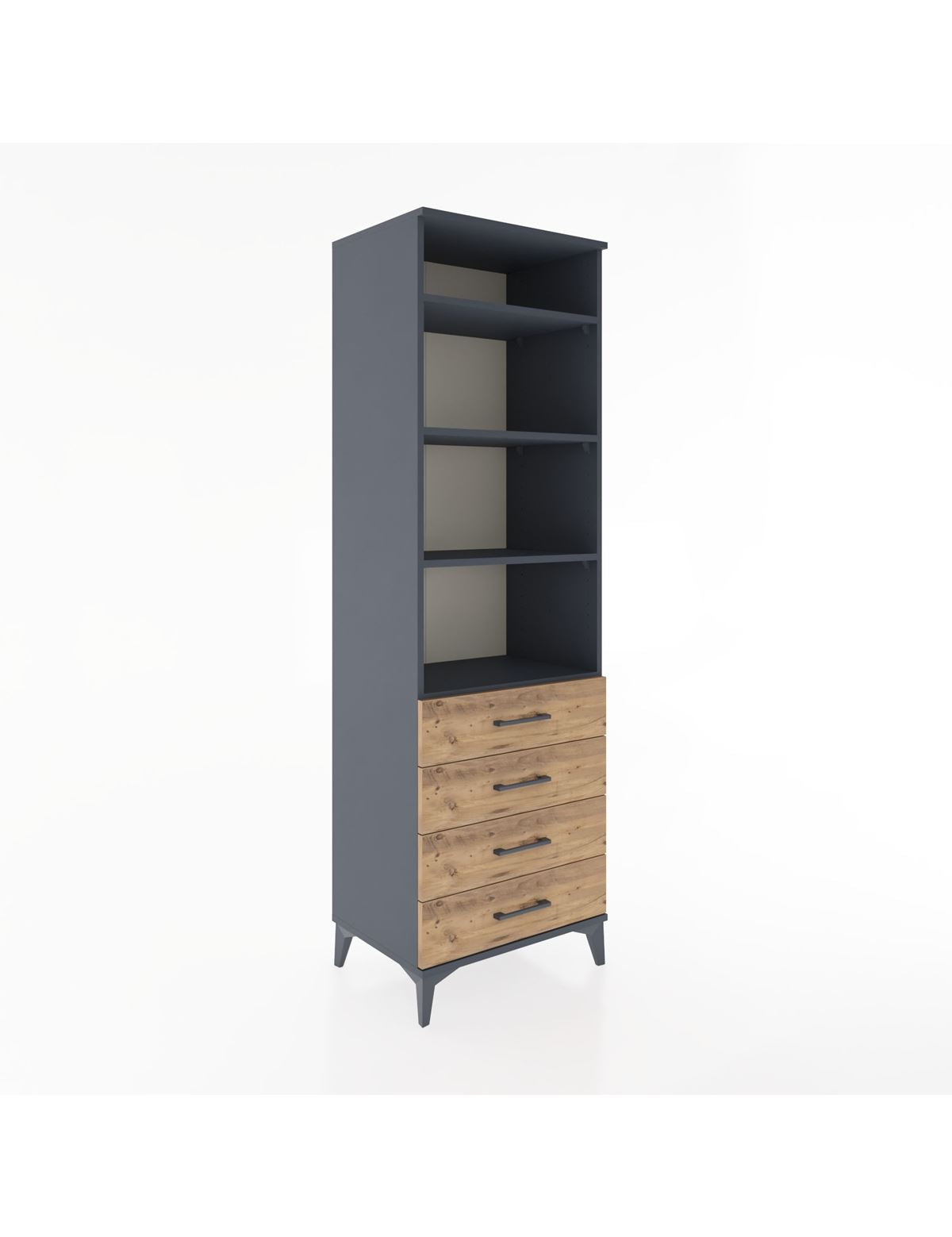 Hyperion Dolap 4 Raflı 4 Çekmeceli 60x44x195 - S59M098V6B