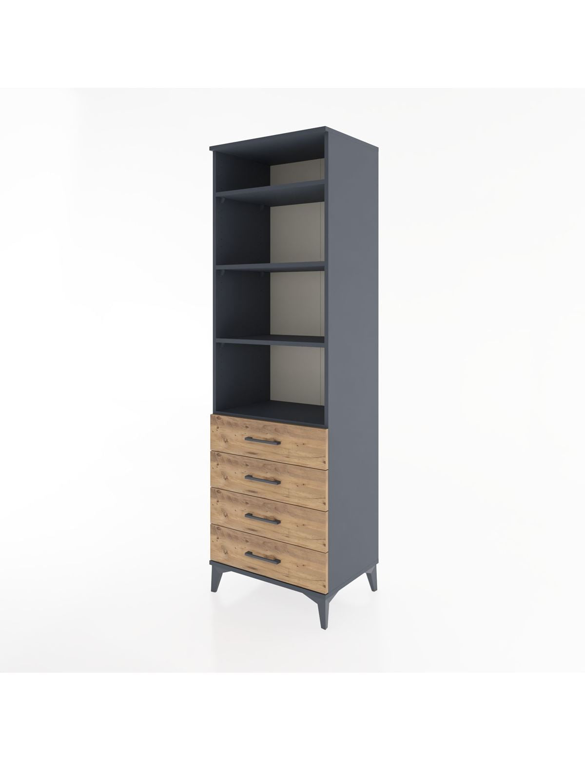 Hyperion Dolap 4 Raflı 4 Çekmeceli 60x44x195 - S59M098V6B