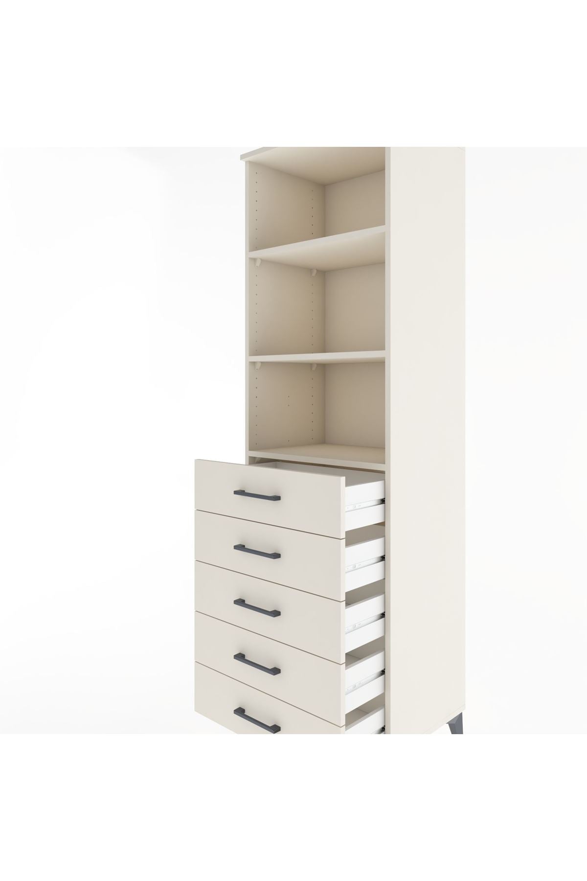 Hyperion Dolap 3 Raflı 5 Çekmeceli 60x44x195 - S59M099V1B