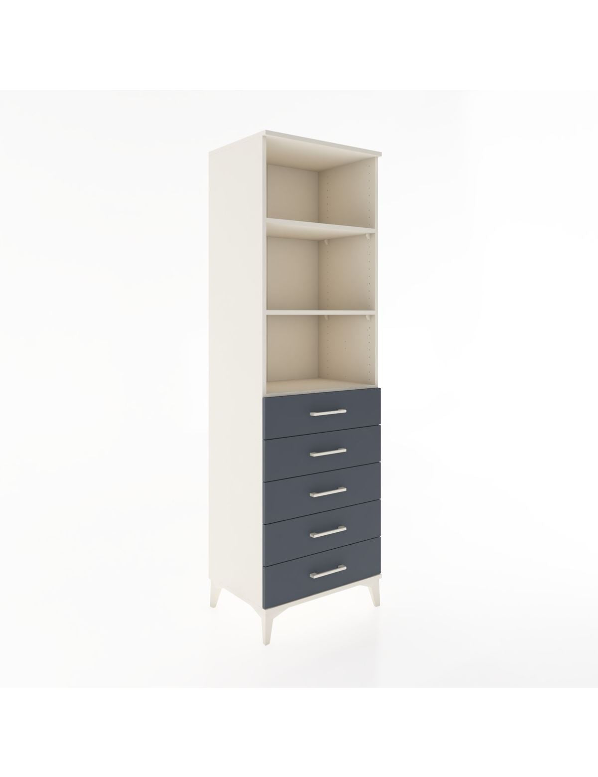 Hyperion Dolap 3 Raflı 5 Çekmeceli 60x44x195 - S59M099V2B