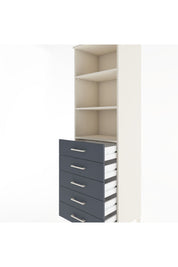 Hyperion Dolap 3 Raflı 5 Çekmeceli 60x44x195 - S59M099V2B