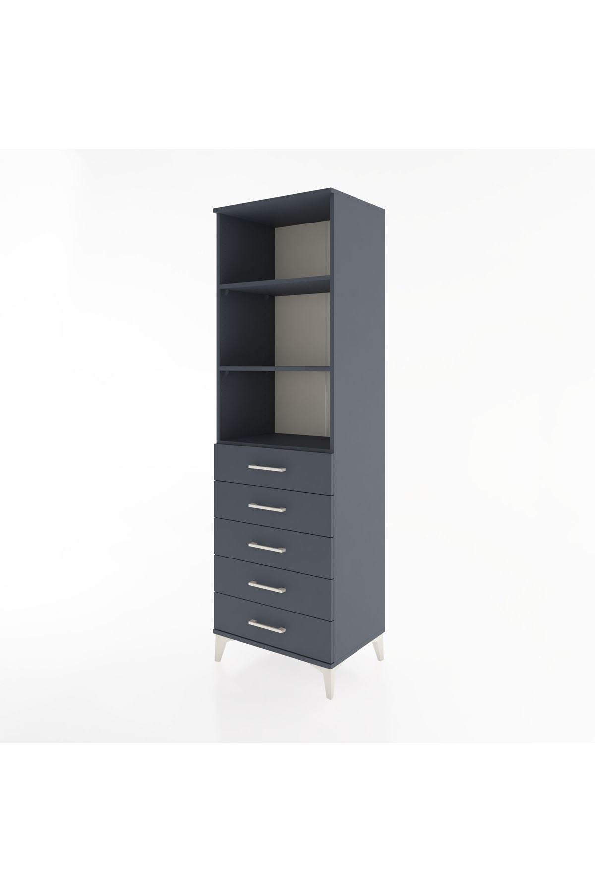 Hyperion Dolap 3 Raflı 5 Çekmeceli 60x44x195 - S59M099V5B