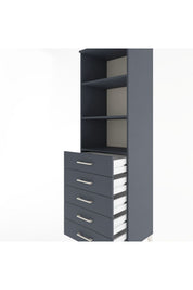Hyperion Dolap 3 Raflı 5 Çekmeceli 60x44x195 - S59M099V5B