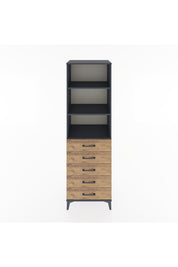 Hyperion Dolap 3 Raflı 5 Çekmeceli 60x44x195 - S59M099V6B