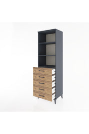 Hyperion Dolap 3 Raflı 5 Çekmeceli 60x44x195 - S59M099V6B