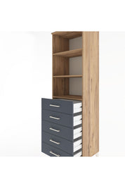 Hyperion Dolap 3 Raflı 5 Çekmeceli 60x44x195 - S59M099V8B