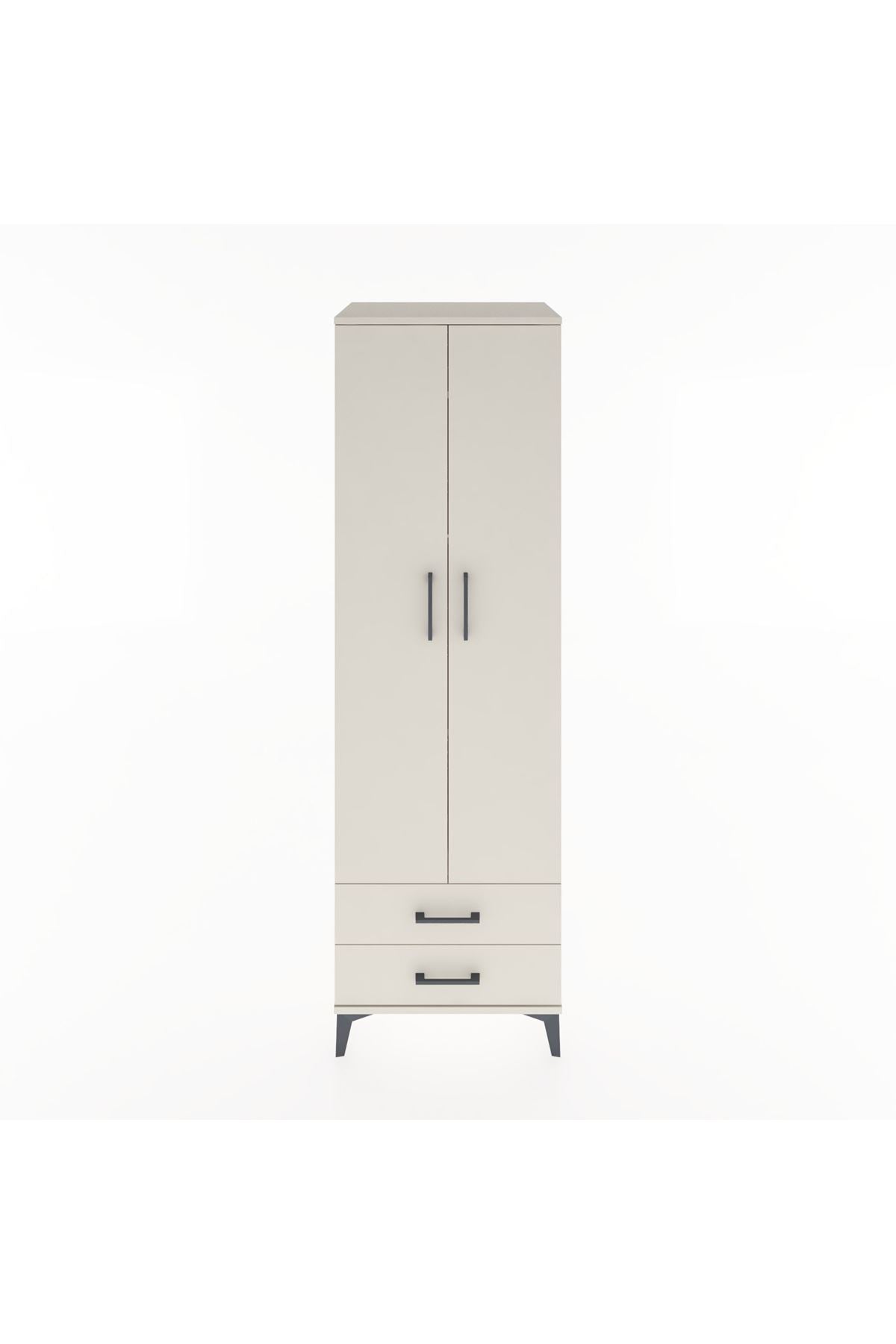 Hyperion Dolap 4 Raflı 2 Çekmeceli 2 Kapaklı 60x44x195 - S59M101V1B