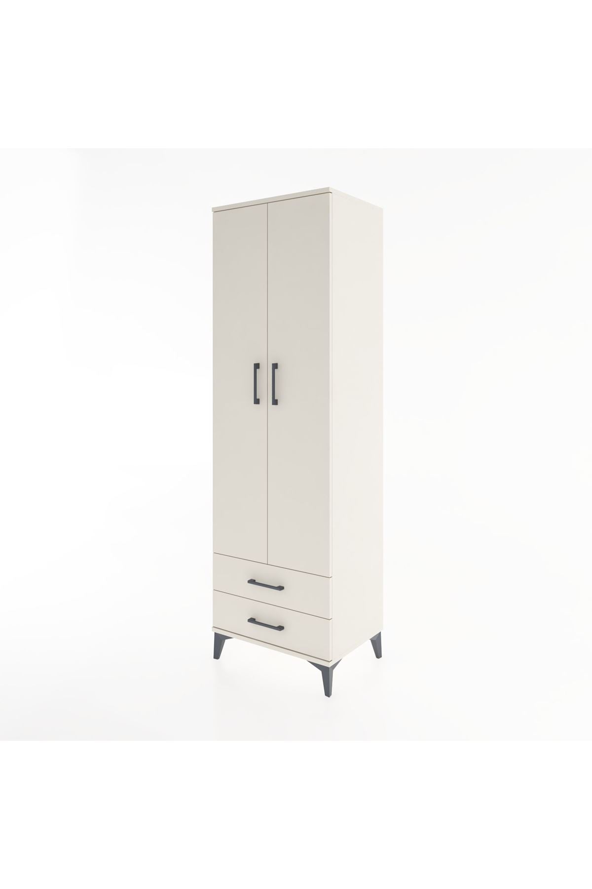 Hyperion Dolap 4 Raflı 2 Çekmeceli 2 Kapaklı 60x44x195 - S59M101V1B