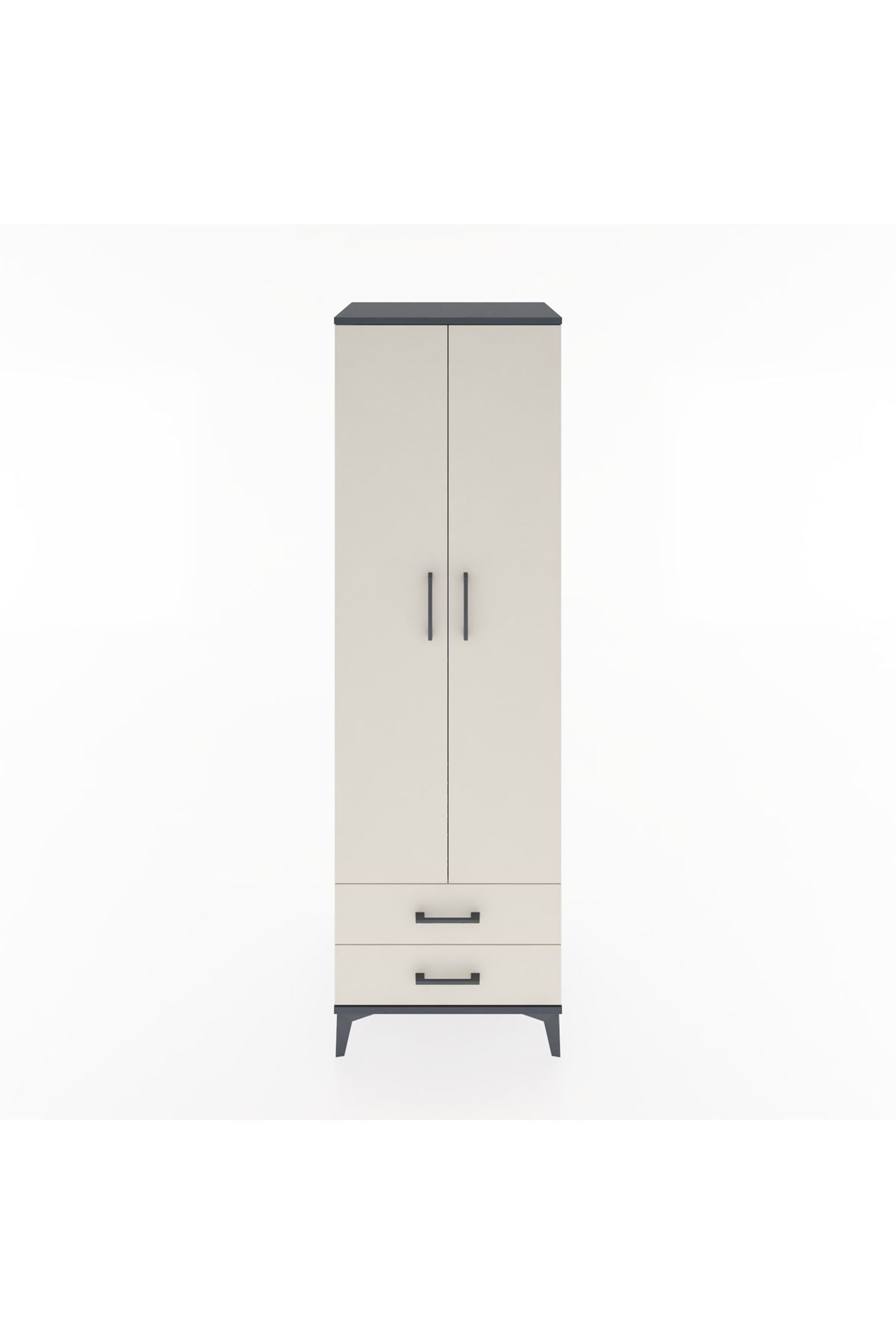 Hyperion Dolap 4 Raflı 2 Çekmeceli 2 Kapaklı 60x44x195 - S59M101V4B