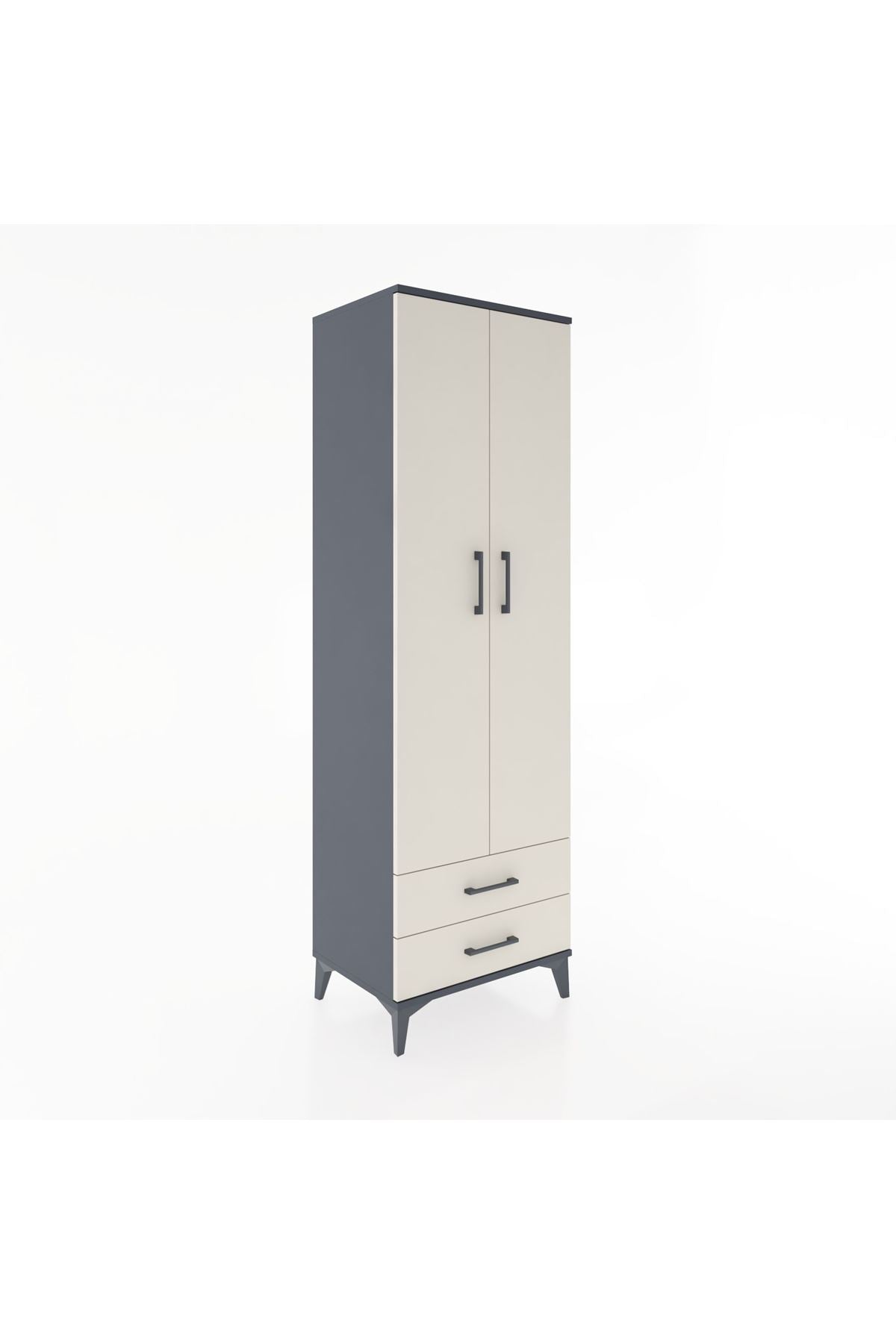 Hyperion Dolap 4 Raflı 2 Çekmeceli 2 Kapaklı 60x44x195 - S59M101V4B