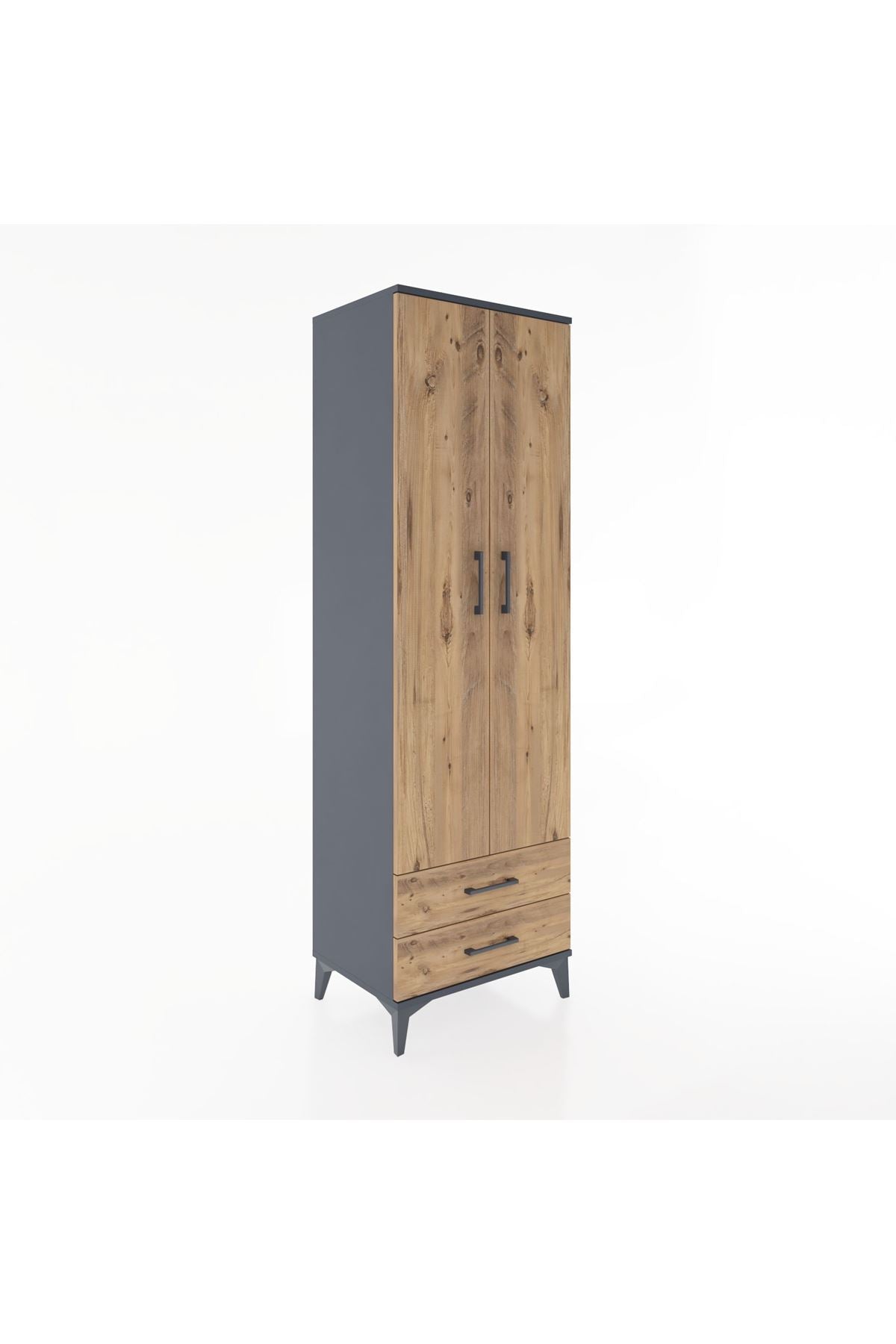Hyperion Dolap 4 Raflı 2 Çekmeceli 2 Kapaklı 60x44x195 - S59M101V6B