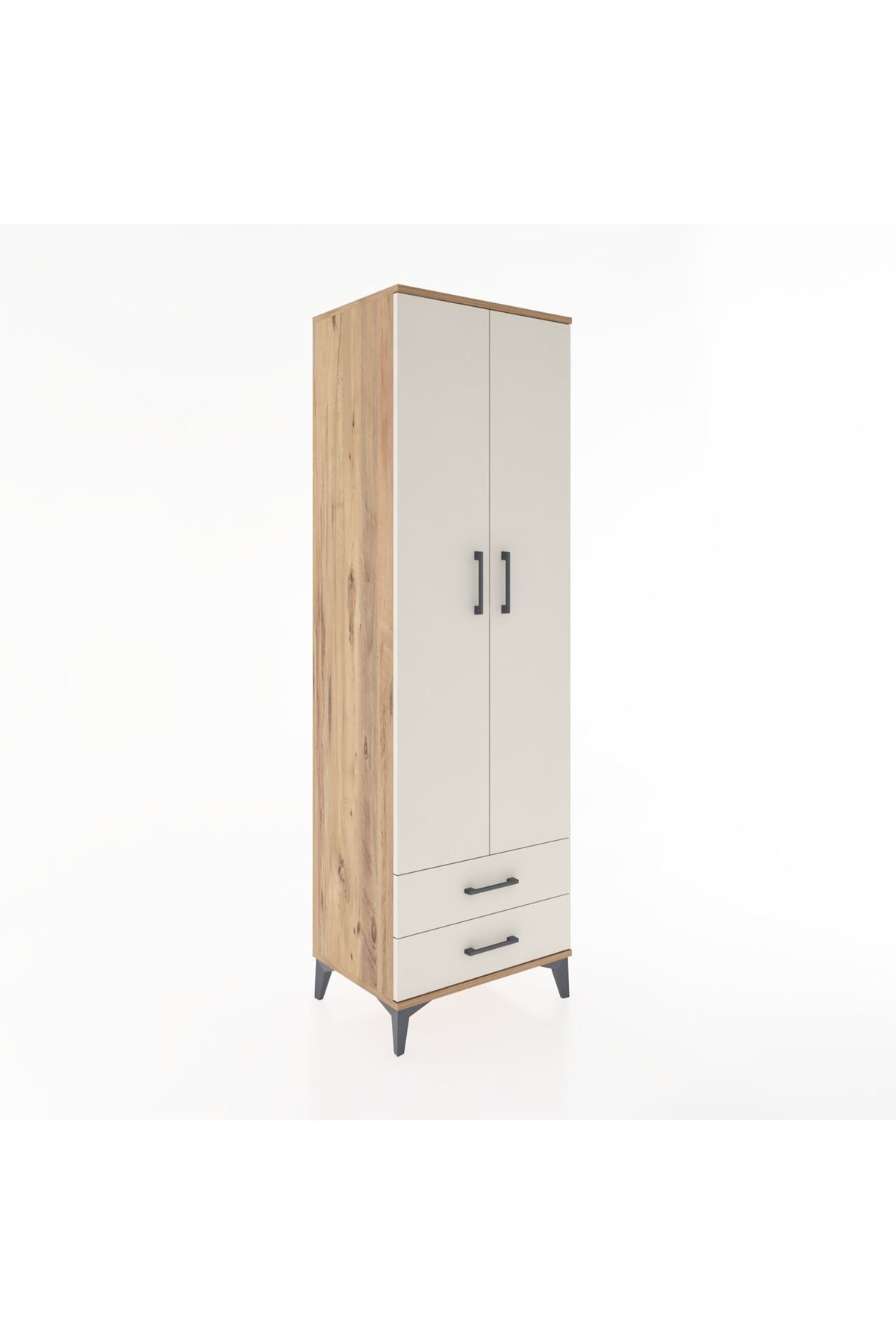 Hyperion Dolap 4 Raflı 2 Çekmeceli 2 Kapaklı 60x44x195 - S59M101V7B