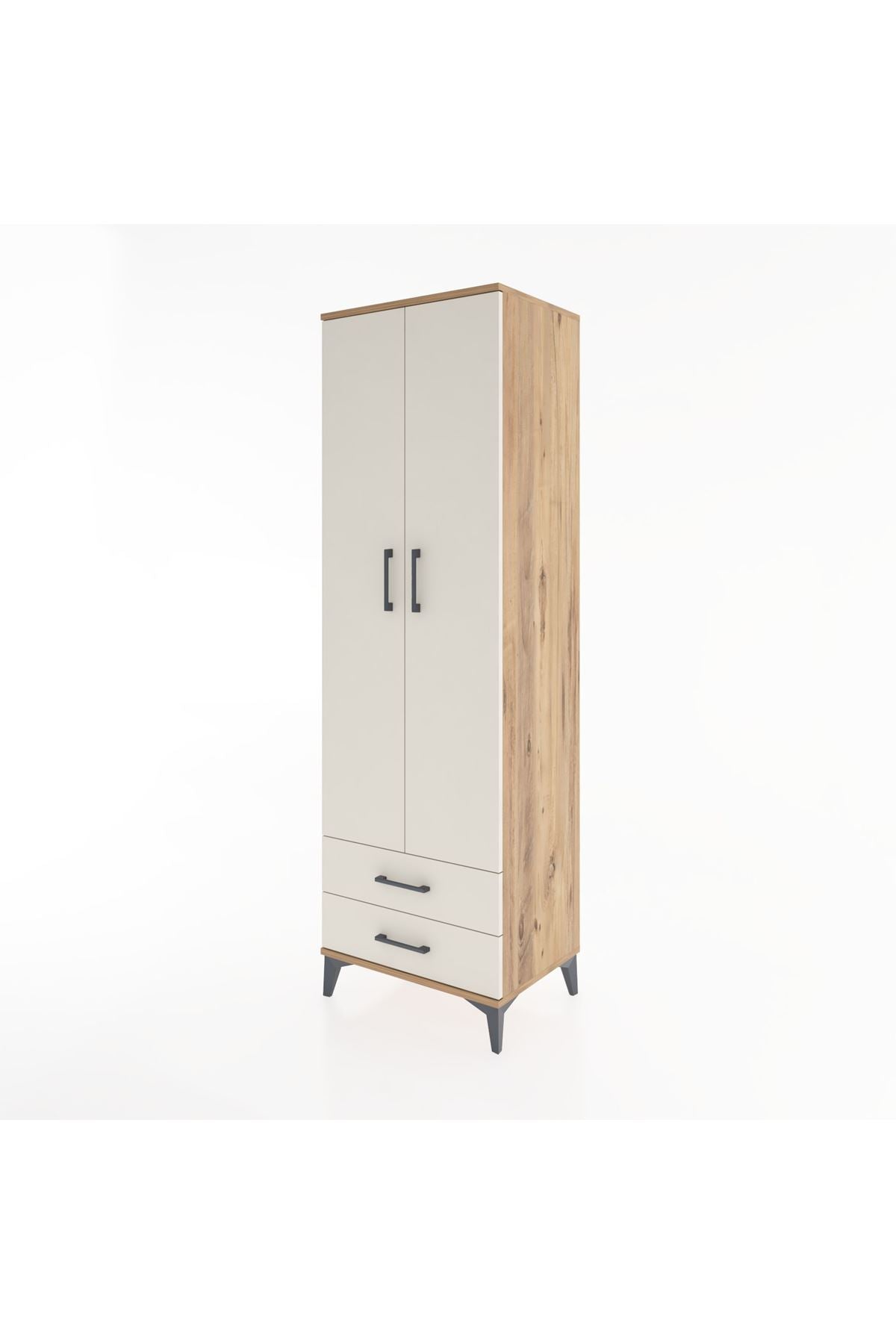 Hyperion Dolap 4 Raflı 2 Çekmeceli 2 Kapaklı 60x44x195 - S59M101V7B