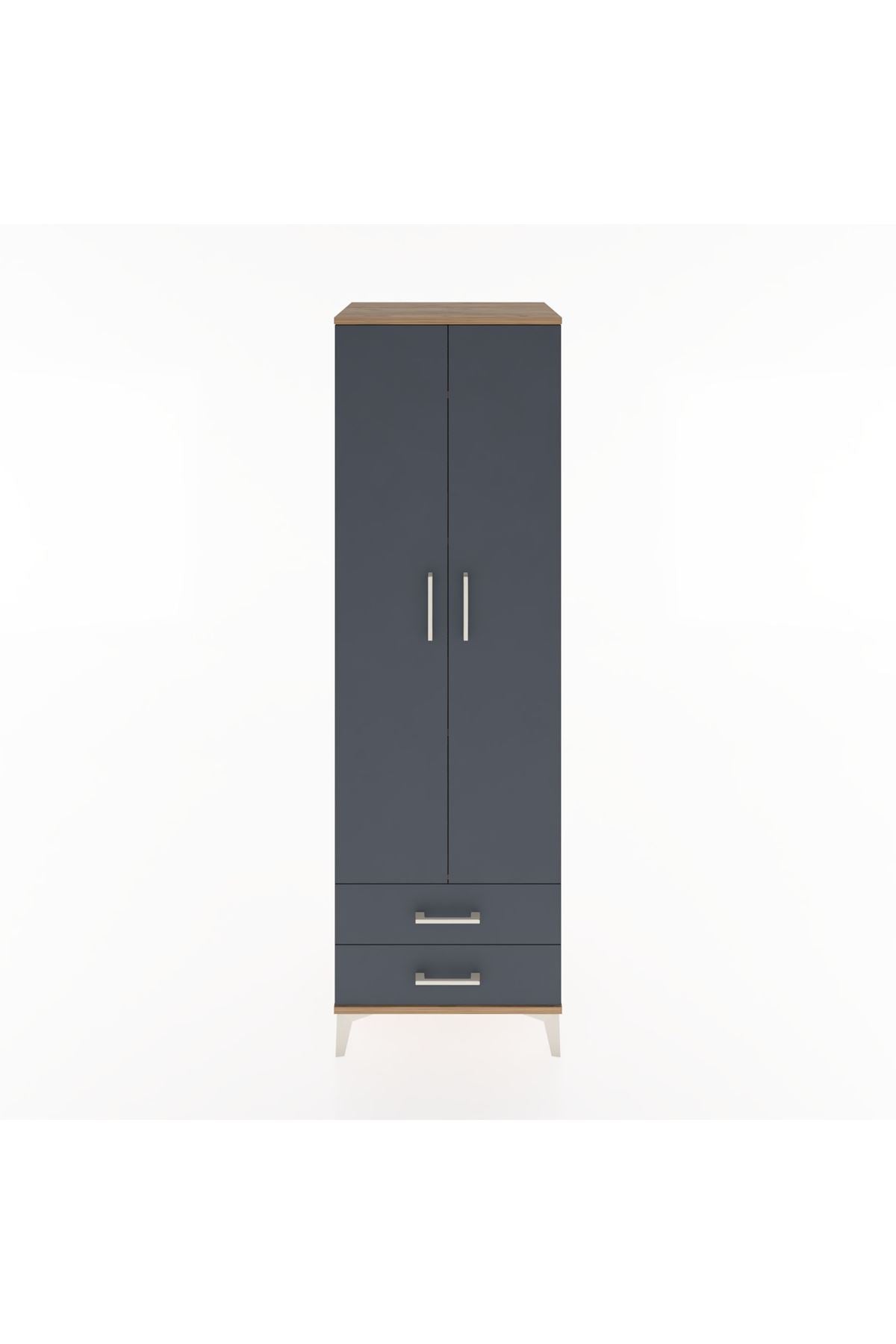 Hyperion Dolap 4 Raflı 2 Çekmeceli 2 Kapaklı 60x44x195 - S59M101V8B