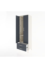 Hyperion Dolap 2 Raflı 2 Çekmeceli Tek Askılı 60x44x195 - S59M102V2B