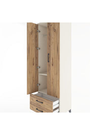 Hyperion Dolap 2 Raflı 2 Çekmeceli Tek Askılı 60x44x195 - S59M102V3B