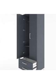 Hyperion Dolap 2 Raflı 2 Çekmeceli Tek Askılı 60x44x195 - S59M102V5B