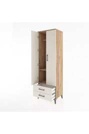 Hyperion Dolap 2 Raflı 2 Çekmeceli Tek Askılı 60x44x195 - S59M102V7B