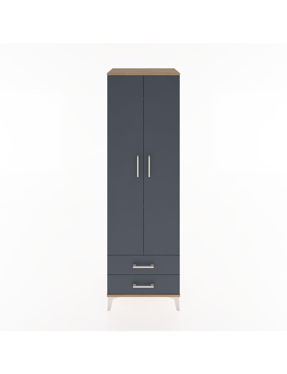 Hyperion Dolap 2 Raflı 2 Çekmeceli Tek Askılı 60x44x195 - S59M102V8B