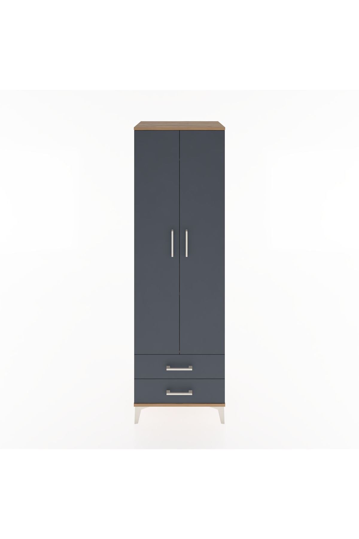 Hyperion Dolap 2 Raflı 2 Çekmeceli Tek Askılı 60x44x195 - S59M102V8B