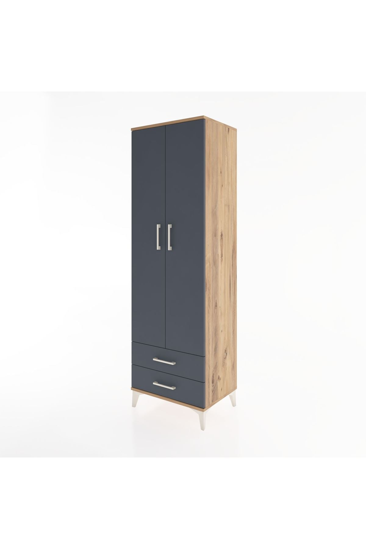 Hyperion Dolap 2 Raflı 2 Çekmeceli Tek Askılı 60x44x195 - S59M102V8B