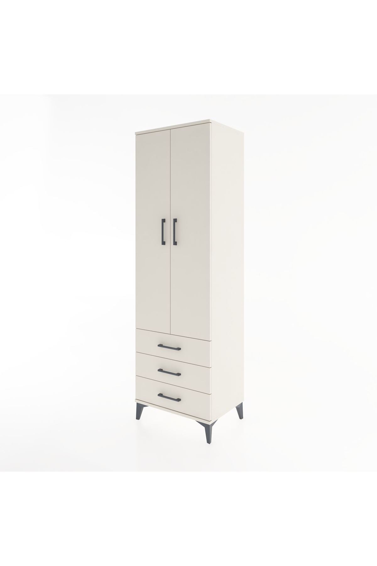 Hyperion Dolap 2 Raflı 3 Çekmeceli Tek Askılı 60x44x195 - S59M103V1B