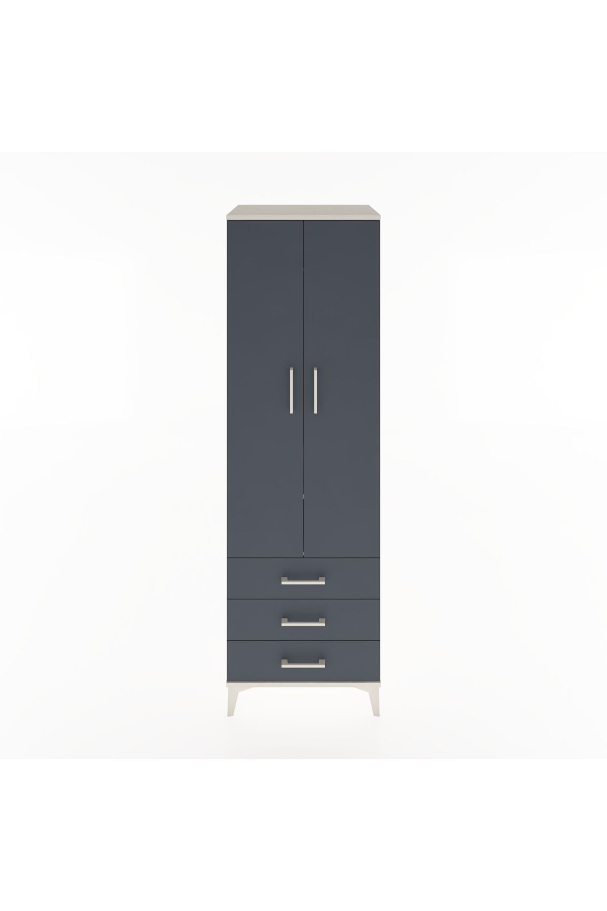 Hyperion Dolap 2 Raflı 3 Çekmeceli Tek Askılı 60x44x195 - S59M103V2B