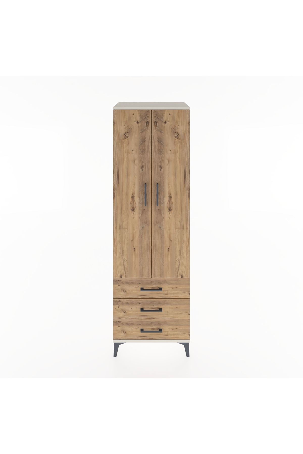 Hyperion Dolap 2 Raflı 3 Çekmeceli Tek Askılı 60x44x195 - S59M103V3B