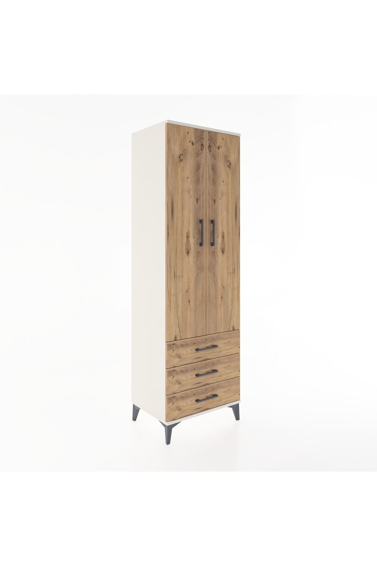 Hyperion Dolap 2 Raflı 3 Çekmeceli Tek Askılı 60x44x195 - S59M103V3B