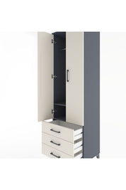 Hyperion Dolap 2 Raflı 3 Çekmeceli Tek Askılı 60x44x195 - S59M103V4B