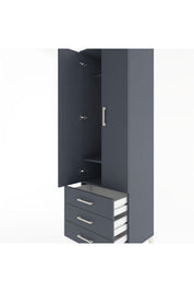 Hyperion Dolap 2 Raflı 3 Çekmeceli Tek Askılı 60x44x195 - S59M103V5B
