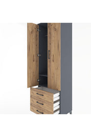 Hyperion Dolap 2 Raflı 3 Çekmeceli Tek Askılı 60x44x195 - S59M103V6B