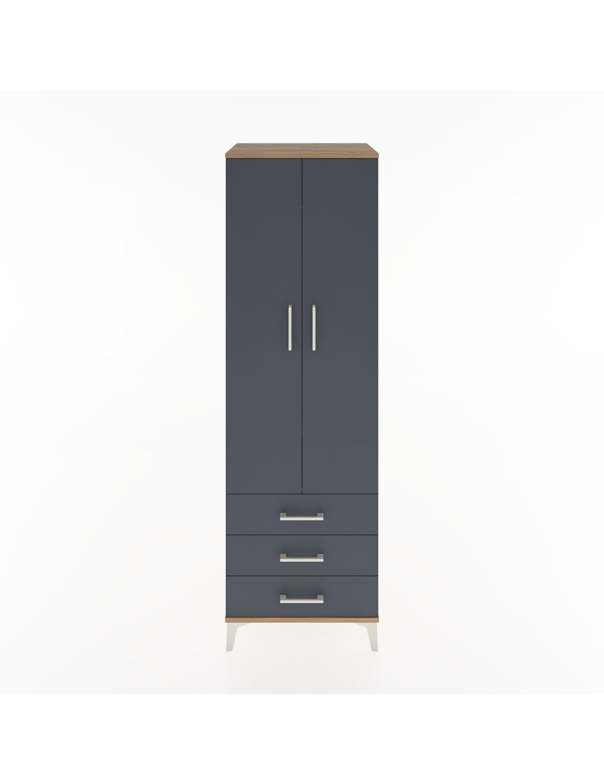 Hyperion Dolap 2 Raflı 3 Çekmeceli Tek Askılı 60x44x195 - S59M103V8B