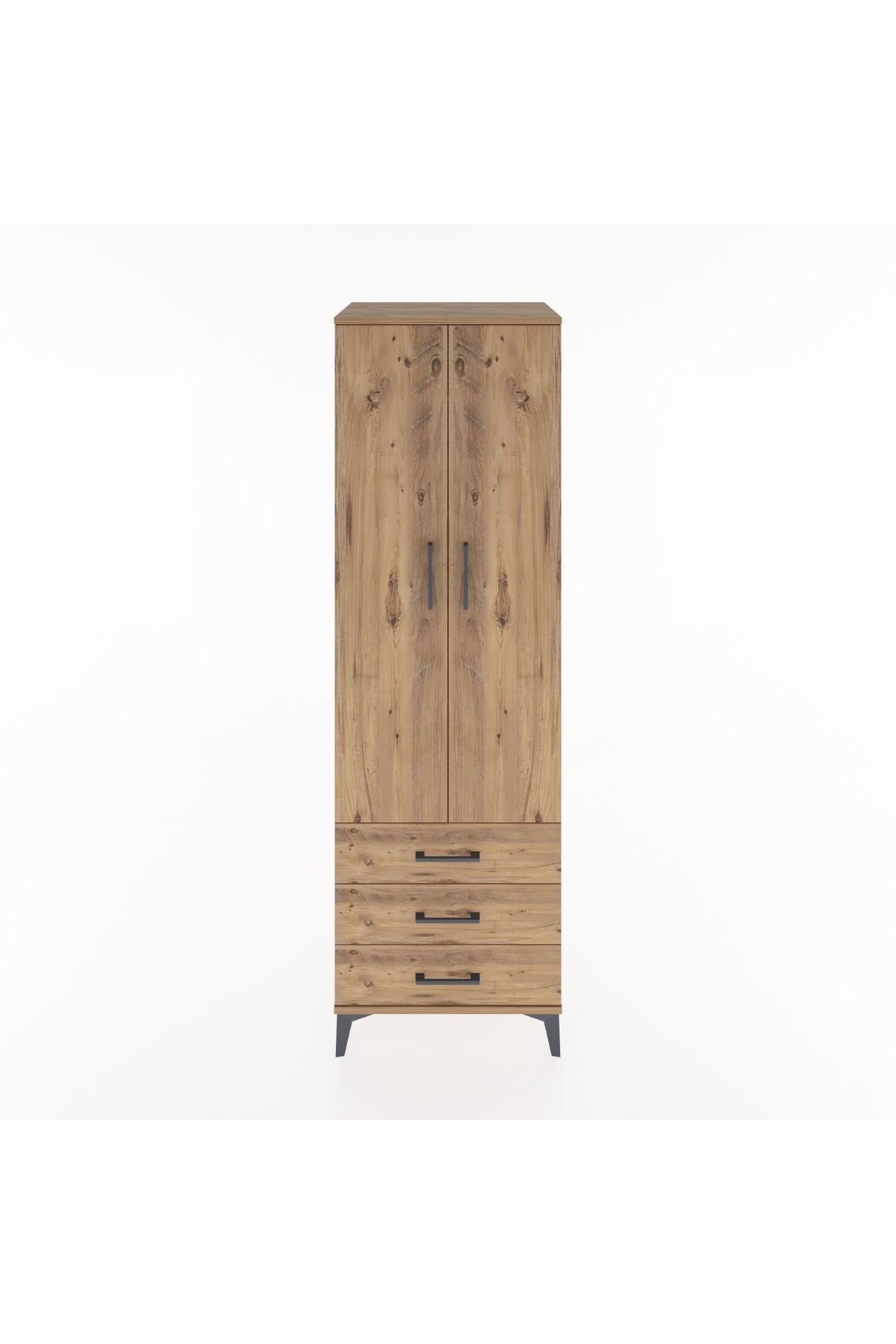 Hyperion Dolap 2 Raflı 3 Çekmeceli Tek Askılı 60x44x195 - S59M103V9B