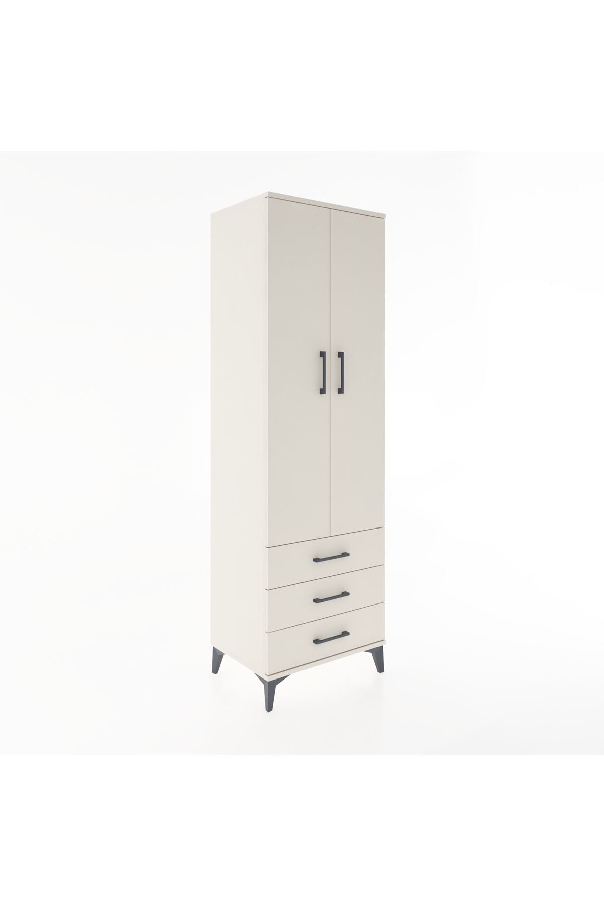Hyperion Dolap 4 Raflı 3 Çekmeceli 2 Kapaklı 60x44x195 - S59M104V1B