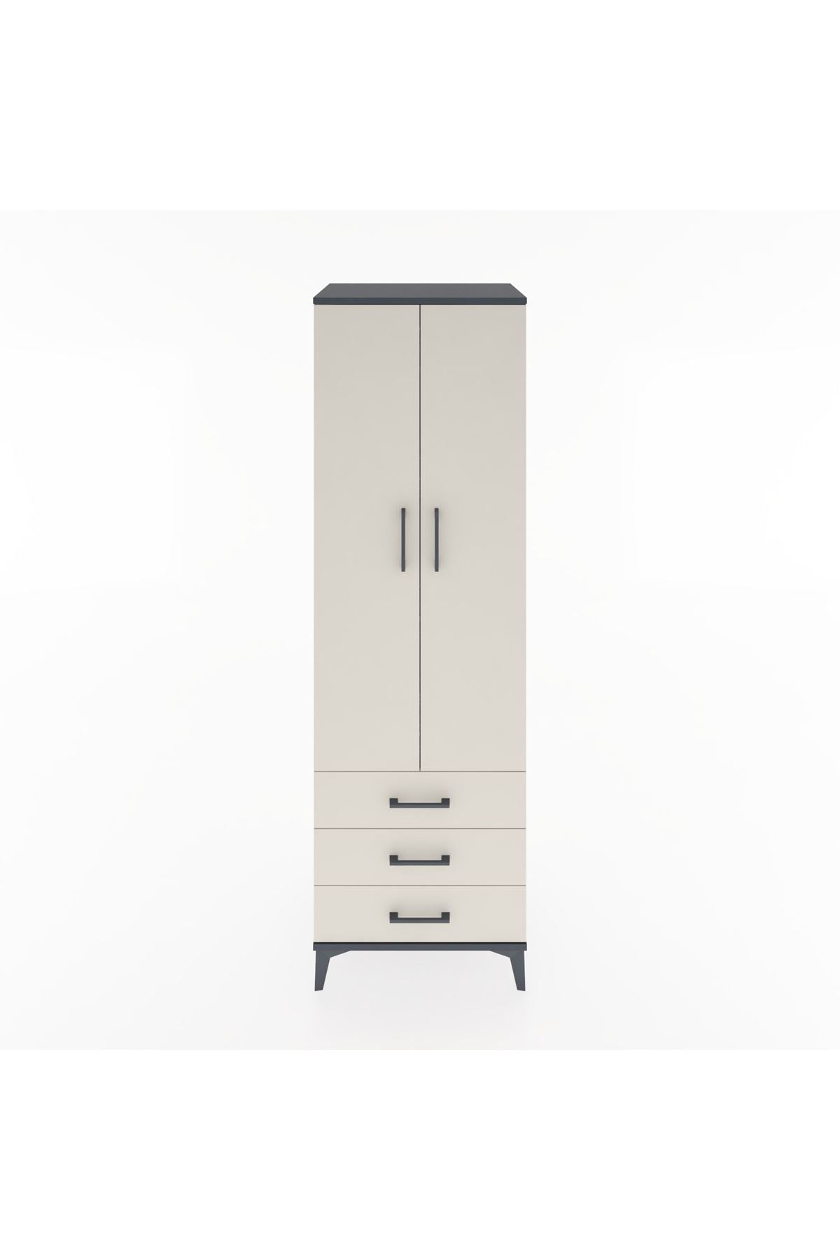 Hyperion Dolap 4 Raflı 3 Çekmeceli 2 Kapaklı 60x44x195 - S59M104V4B