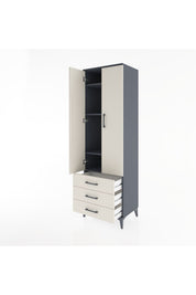 Hyperion Dolap 4 Raflı 3 Çekmeceli 2 Kapaklı 60x44x195 - S59M104V4B