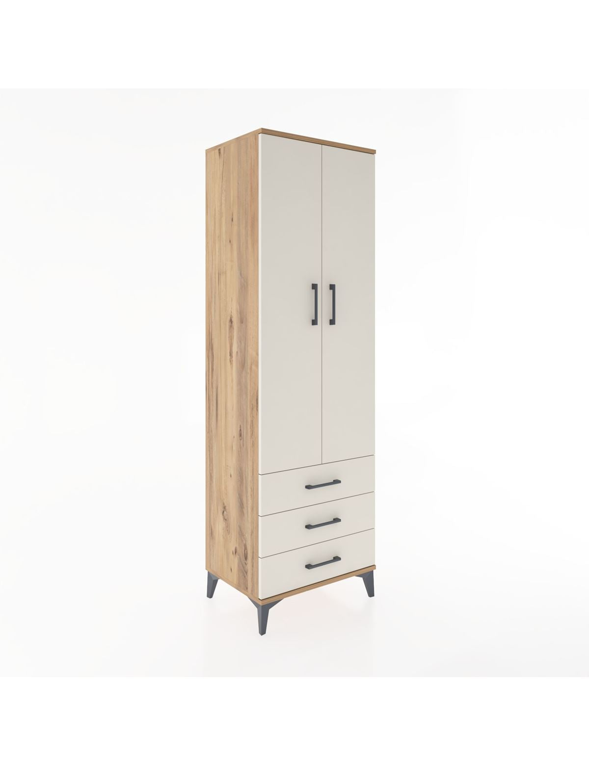 Hyperion Dolap 4 Raflı 3 Çekmeceli 2 Kapaklı 60x44x195 - S59M104V7B