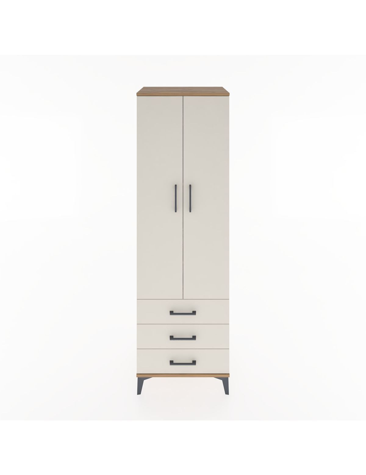 Hyperion Dolap 4 Raflı 3 Çekmeceli 2 Kapaklı 60x44x195 - S59M104V7B