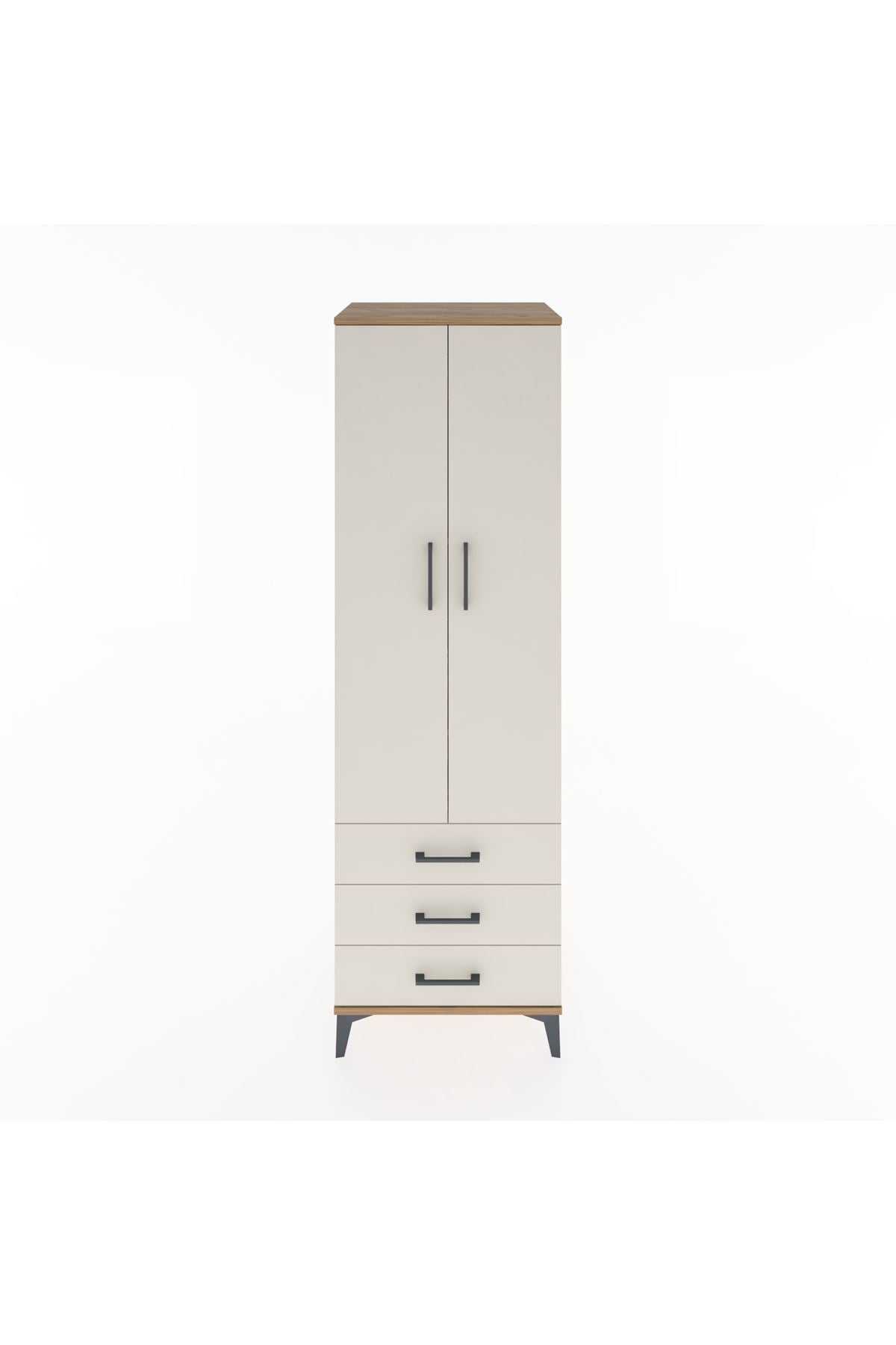 Hyperion Dolap 4 Raflı 3 Çekmeceli 2 Kapaklı 60x44x195 - S59M104V7B