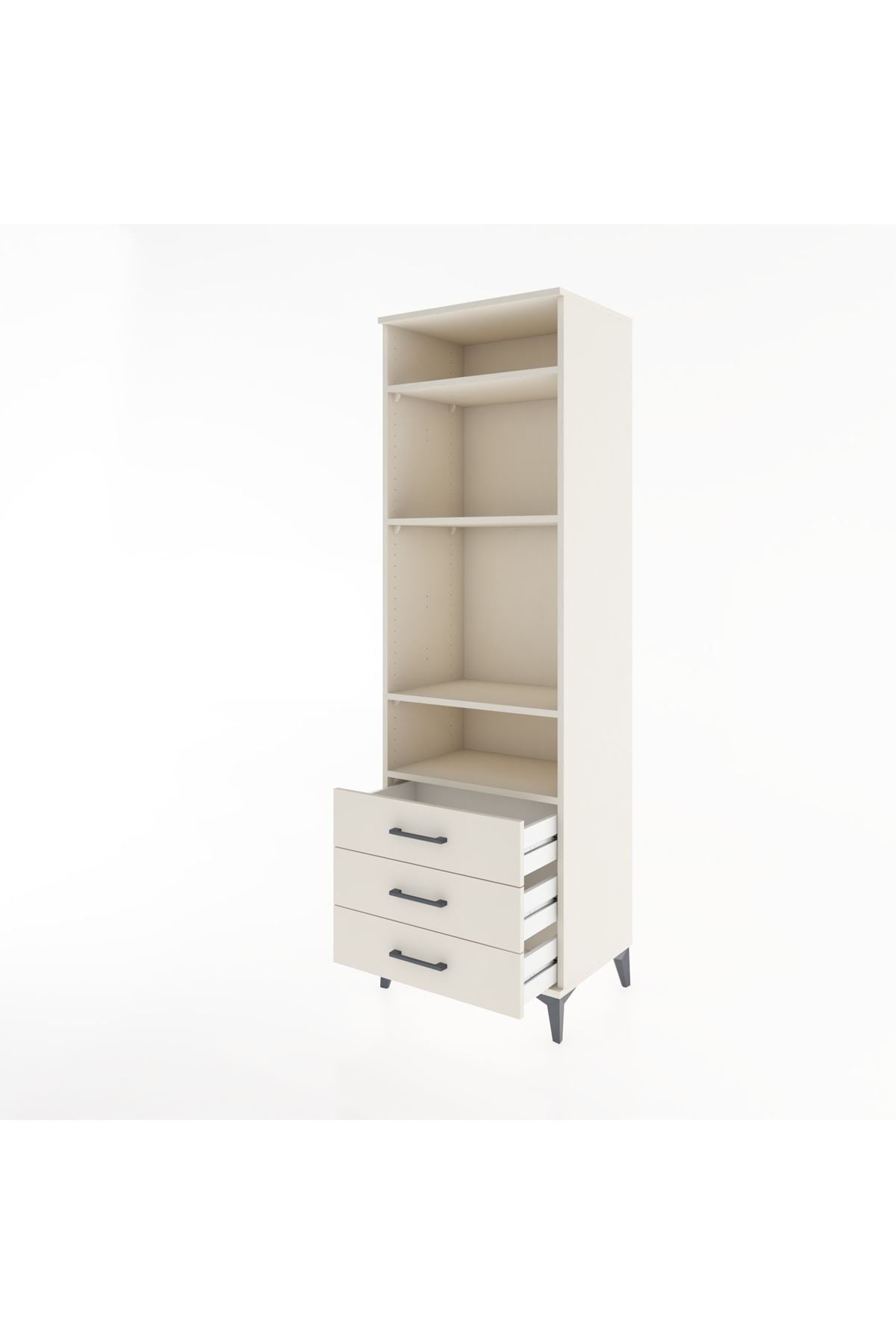 Hyperion Dolap 4 Raflı 3 Çekmeceli 60x44x195 - S59M105V1B