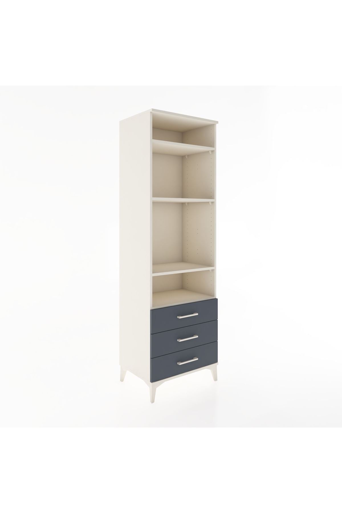 Hyperion Dolap 4 Raflı 3 Çekmeceli 60x44x195 - S59M105V2B