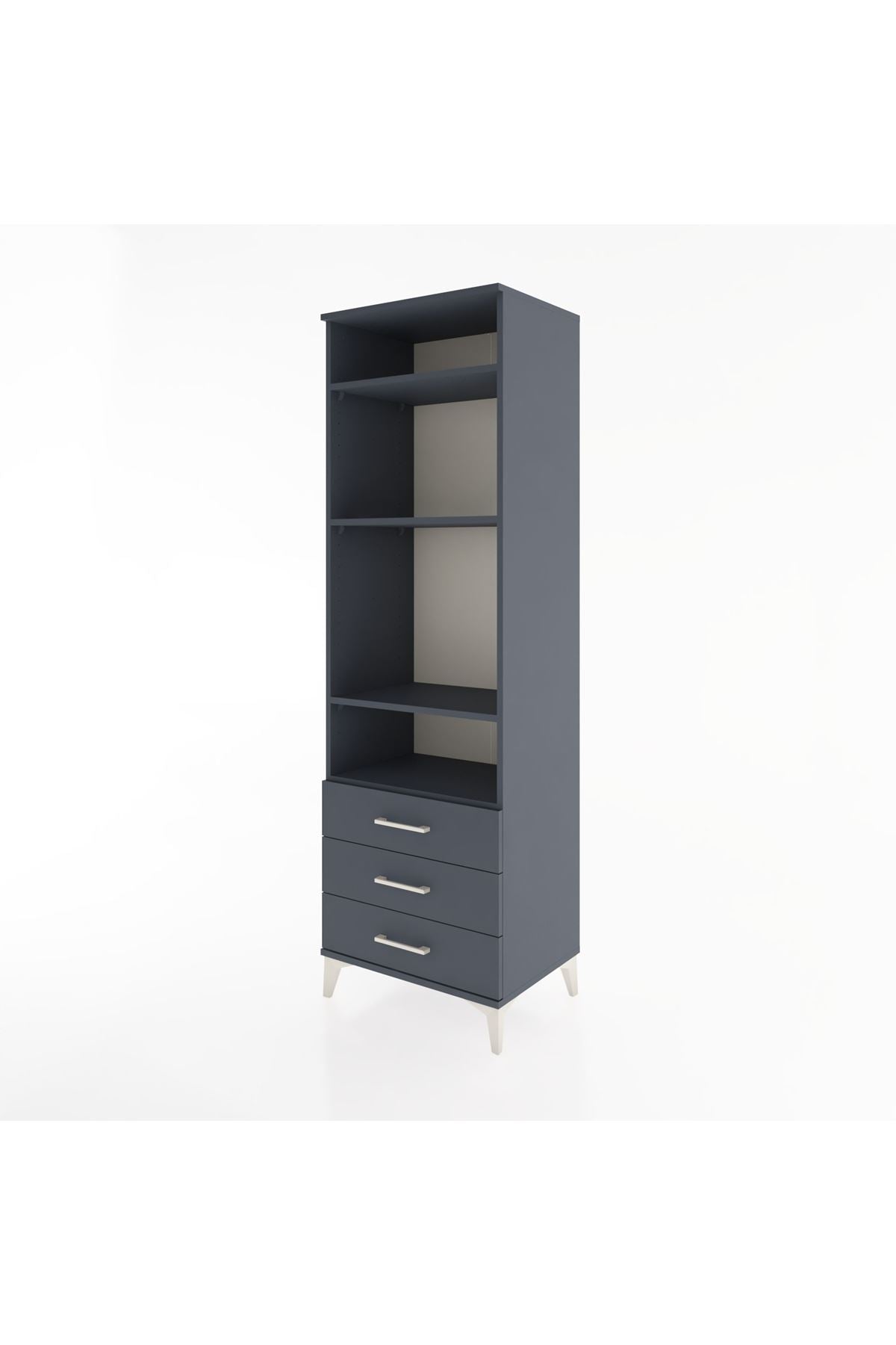Hyperion Dolap 4 Raflı 3 Çekmeceli 60x44x195 - S59M105V5B