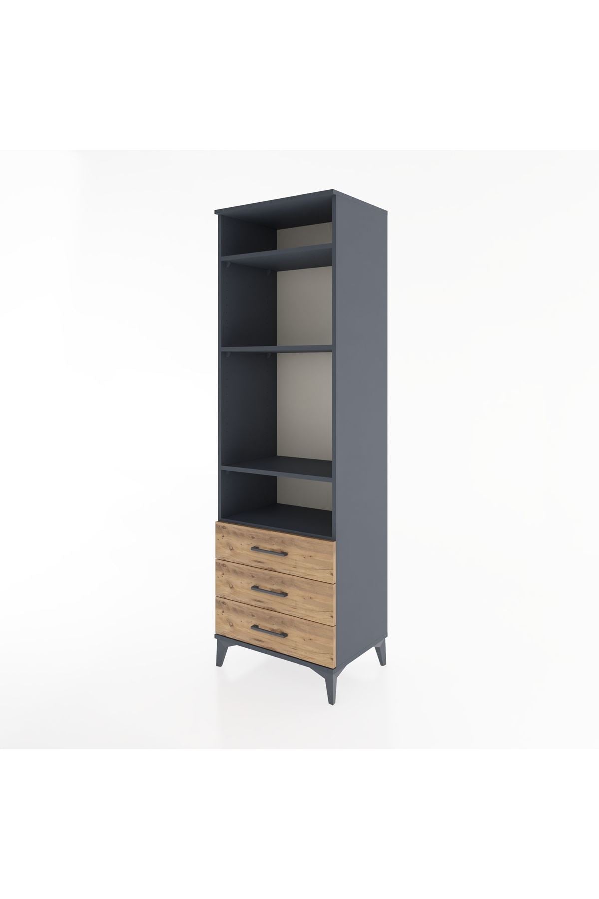 Hyperion Dolap 4 Raflı 3 Çekmeceli 60x44x195 - S59M105V6B