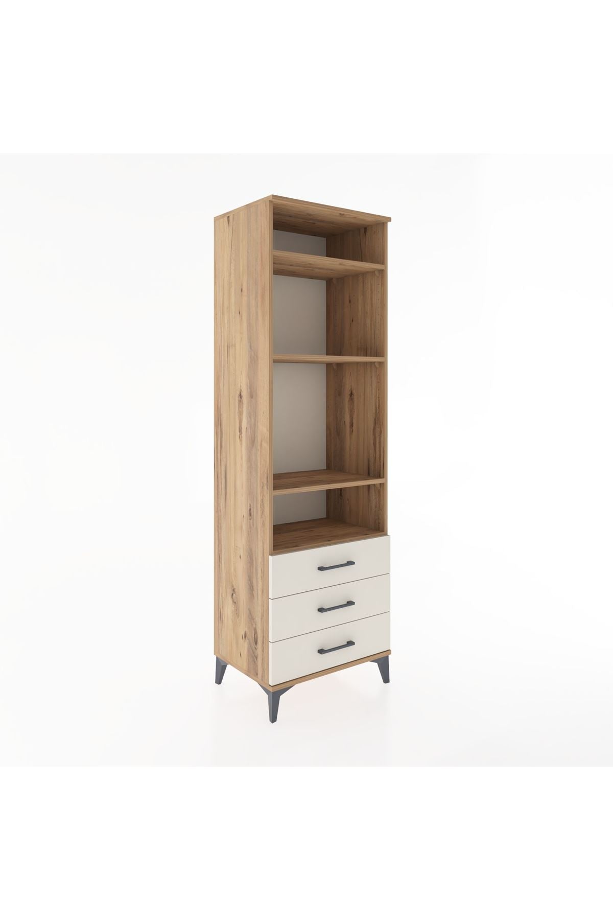Hyperion Dolap 4 Raflı 3 Çekmeceli 60x44x195 - S59M105V7B