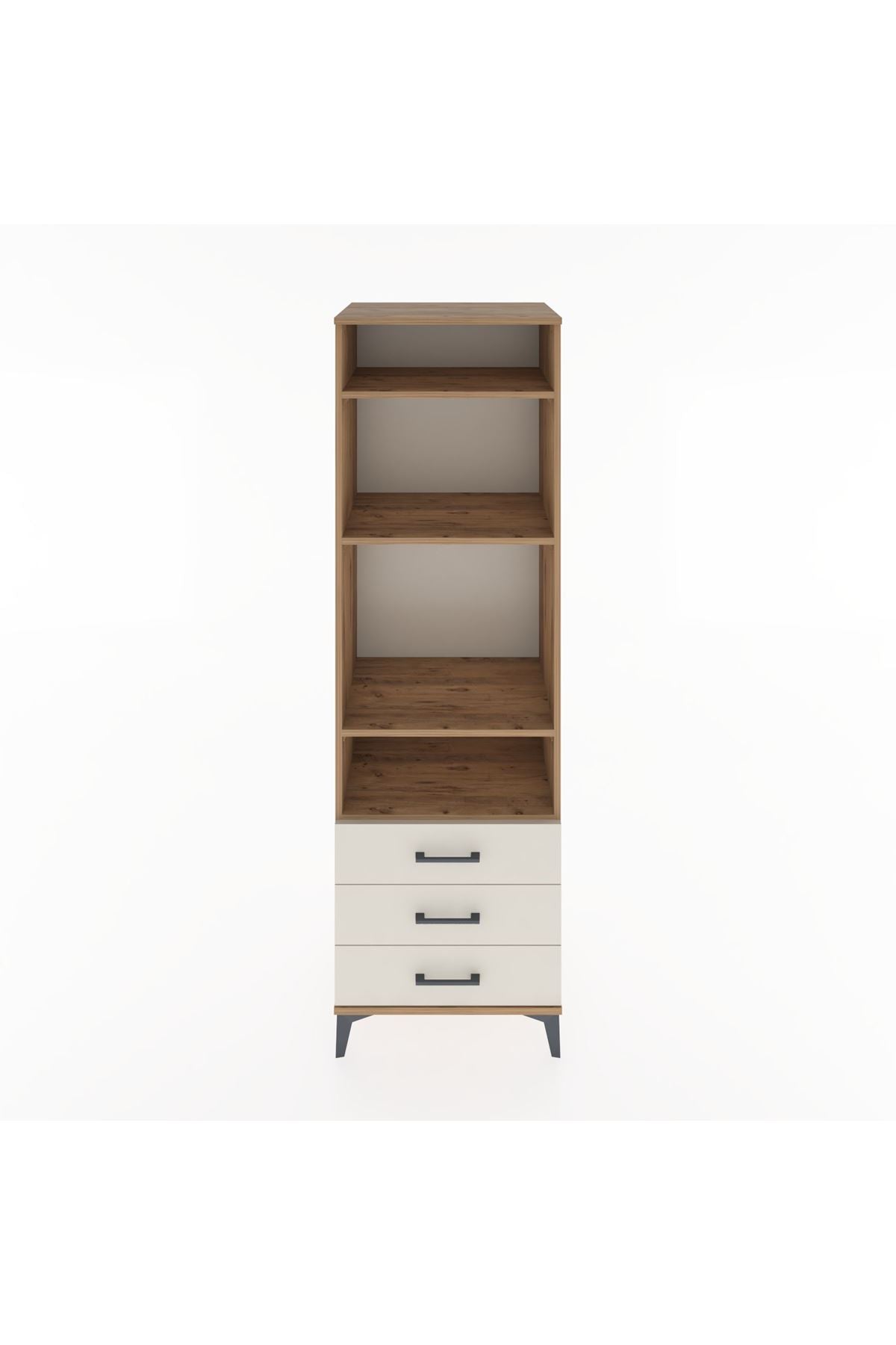 Hyperion Dolap 4 Raflı 3 Çekmeceli 60x44x195 - S59M105V7B