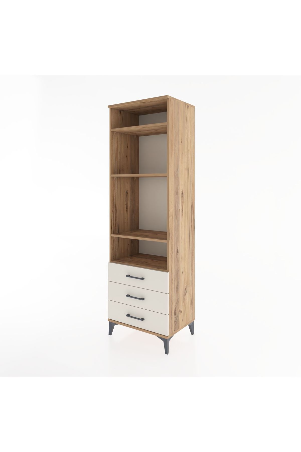 Hyperion Dolap 4 Raflı 3 Çekmeceli 60x44x195 - S59M105V7B