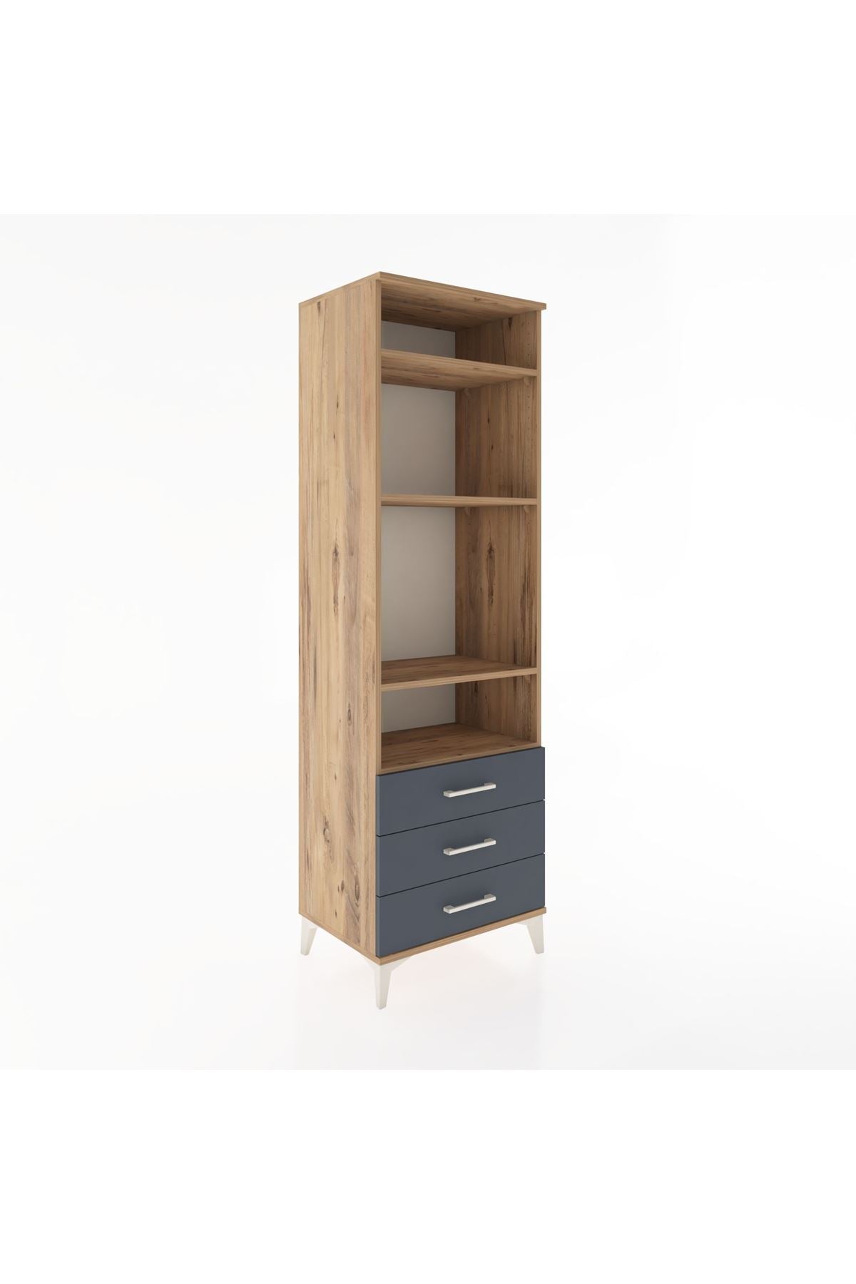 Hyperion Dolap 4 Raflı 3 Çekmeceli 60x44x195 - S59M105V8B